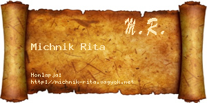 Michnik Rita névjegykártya
